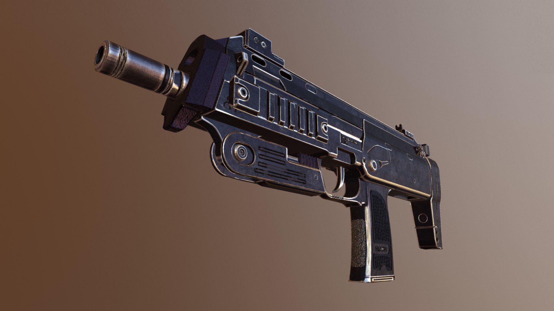 3d Hk-mp7 Gun Low-poly Pbr - Turbosquid 1900021