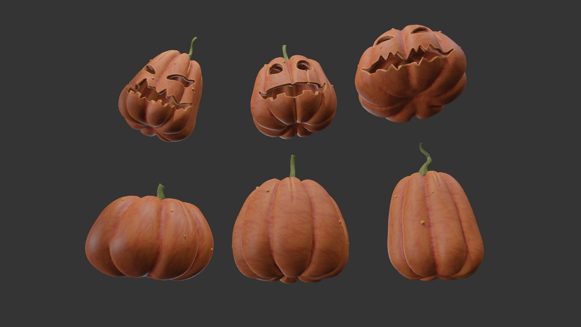 Halloween Pumpkins 3D Model - TurboSquid 2337600