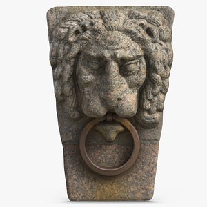 mascaron lion head stone 3D model