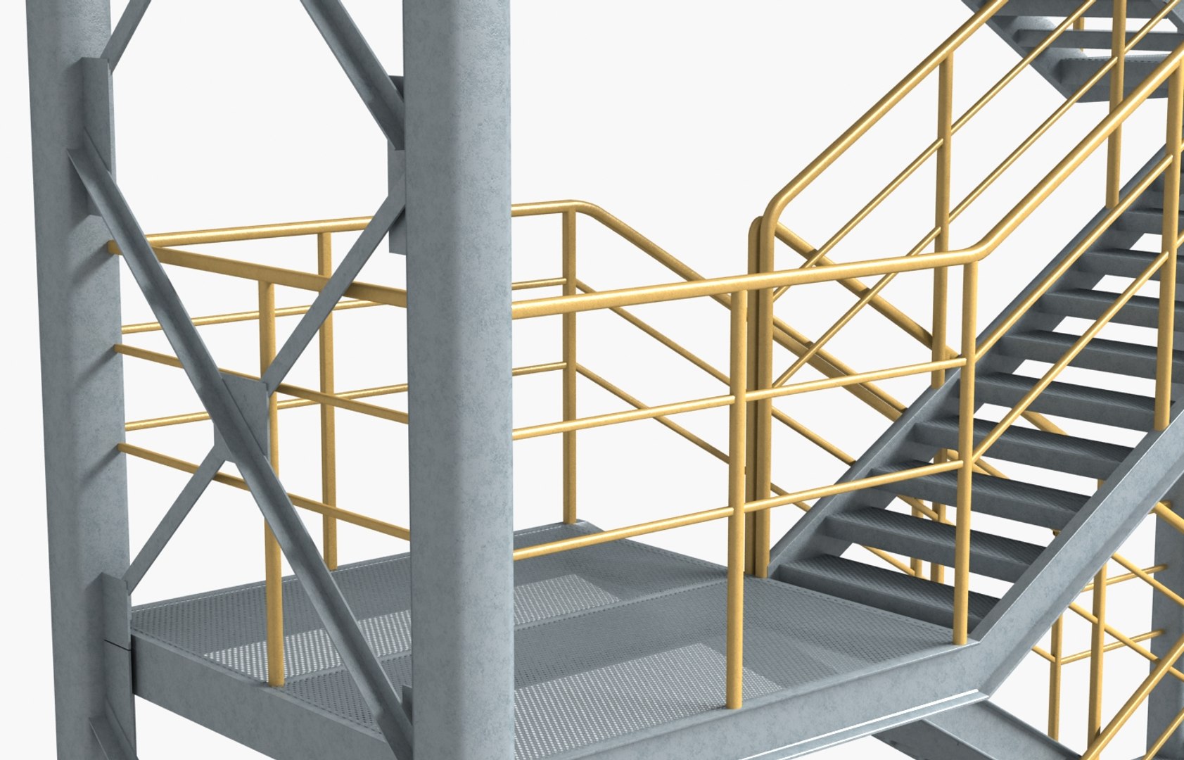 Industrial Stair 4 Stackable 3D - TurboSquid 1285253