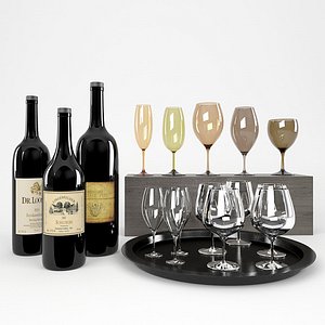 Wine Bottles + Tinted Glasses 2