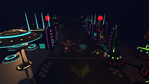 sci fi futuristic city 3D