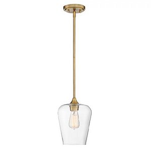 3D Aged Brass Kagera Glass 1-Light Pendant