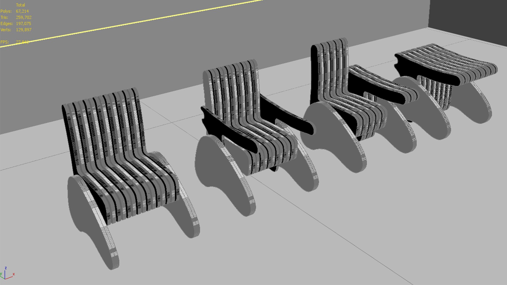 Curated visual reference: Fresh Look at 3D Rotating Chair With Multi Function Model