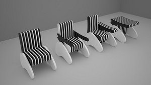 3D Rotating Chair With Multi-function model