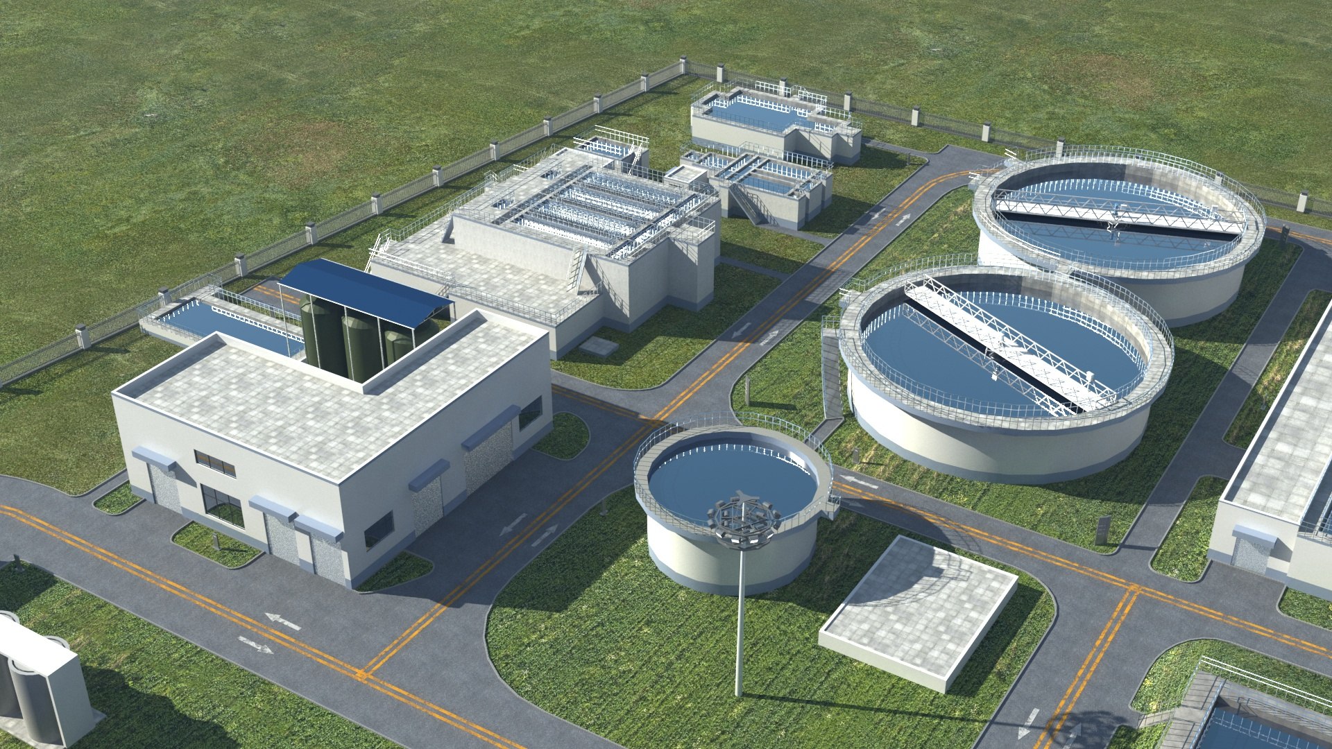 3D Sewage Water Treatment Station - TurboSquid 2004234