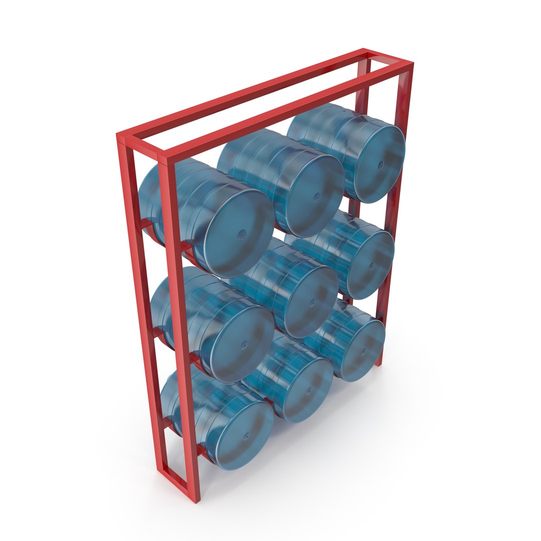 Carboy Storage Rack Shelf 3D Model TurboSquid 1868156