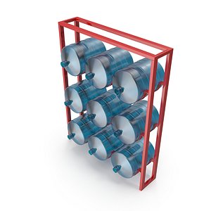 carboy storage rack shelf 3D model
