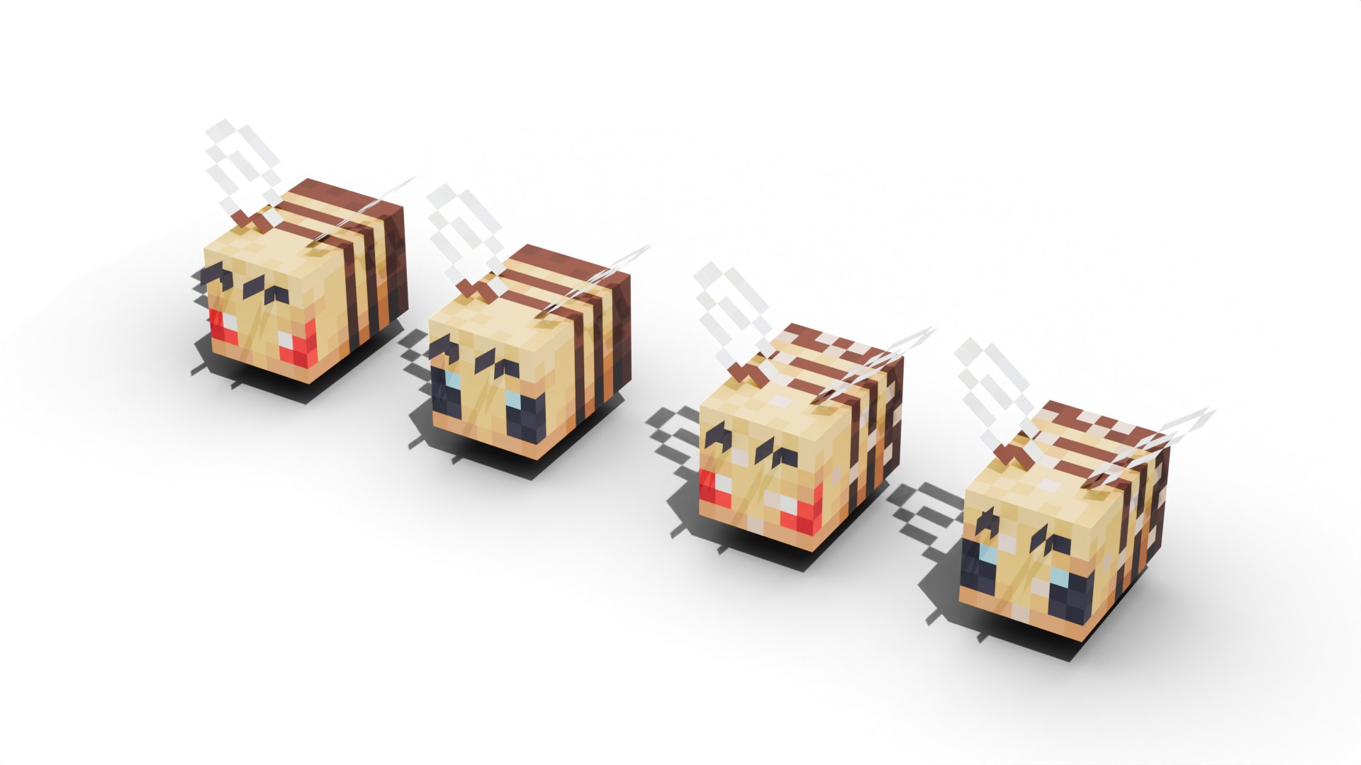 3D Bee - Minecraft - TurboSquid 2514115