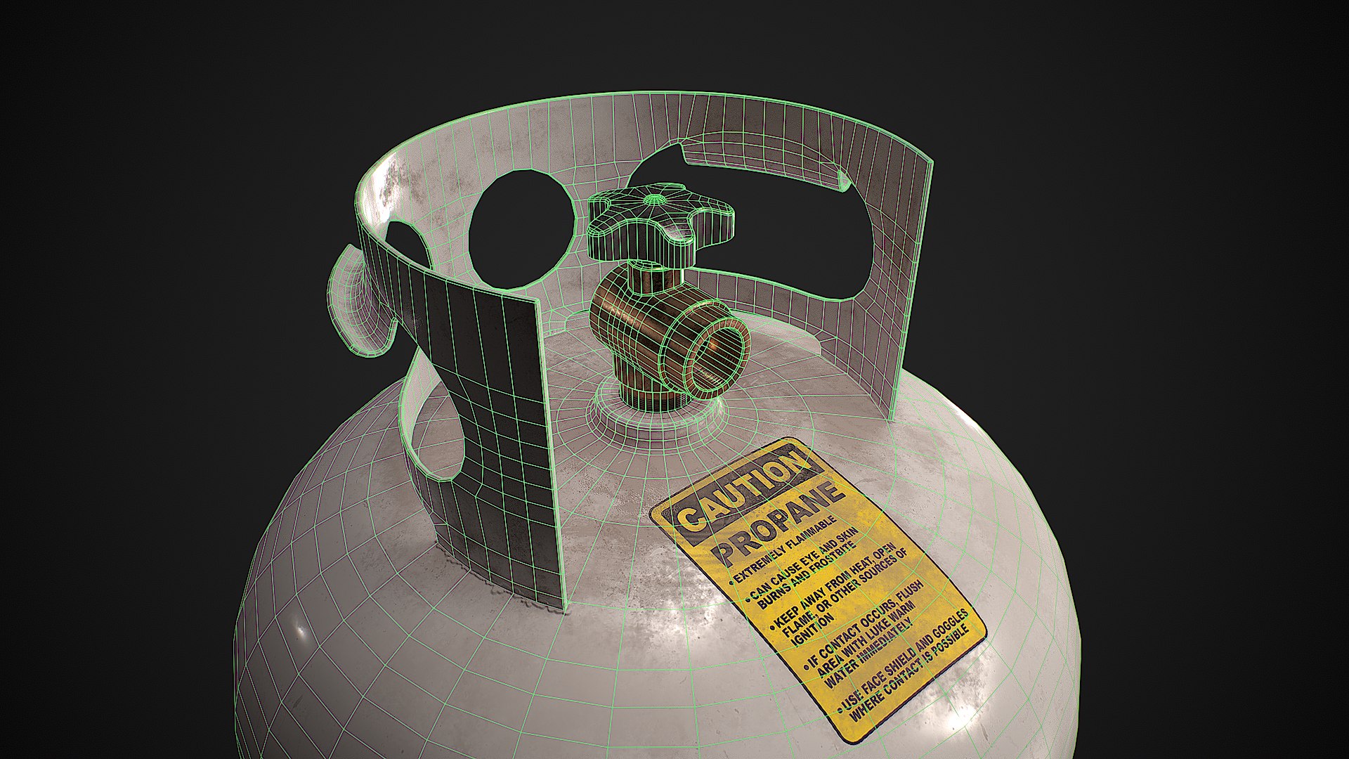 Propane Tank Usage Dirty White Low-poly Model - TurboSquid 2232319