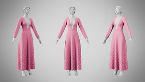 3D Dress 35 Deep Blush