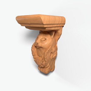 Corbel with Cat 3D model