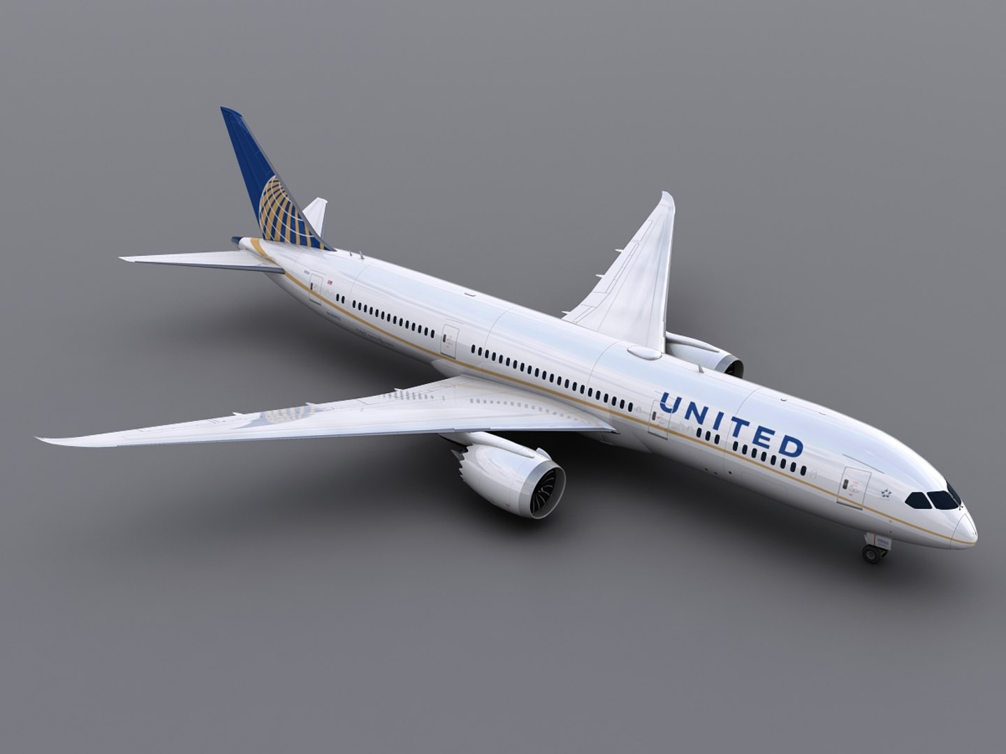 3d model aircraft united
