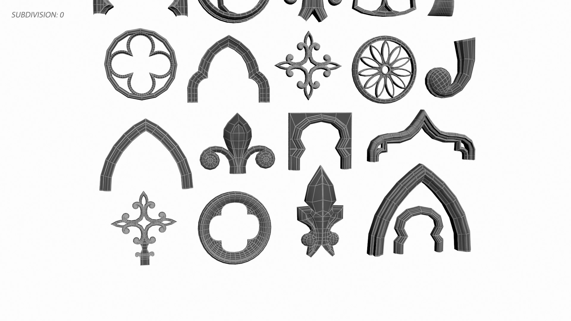 3D Gothic Architecture 3D Shape Pack https://p.turbosquid.com/ts-thumb/S9/7nuzXZ/P2/3/jpg/1746707909/1920x1080/fit_q87/8a2918d4436945de91e4fe9832c2b43011d0bcdd/3.jpg