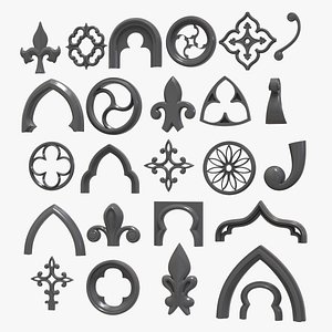 Gothic Architecture 3D Shape Pack