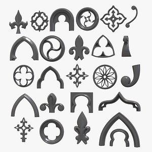 Gothic Architecture 3D Shape Pack
