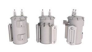 3D Electric Pole Transformer model
