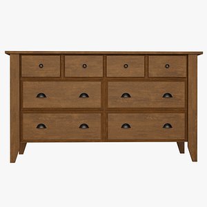 8 Drawer Dresser 3D model
