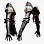 Female Knigt Arm Armor Set LowPoly