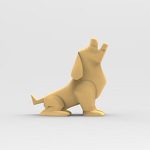 STL file cartoon dog football soccer player・3D printer model to