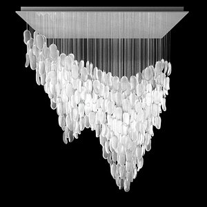 Eva Menz glass sculpture chandelier