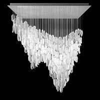 Eva Menz glass sculpture chandelier