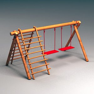 swing wooden 3d max
