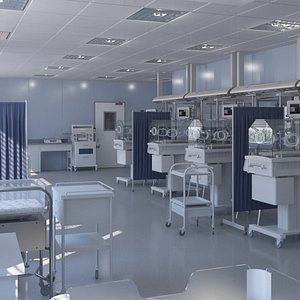 3D Hospital Baby Ward Room 1 model