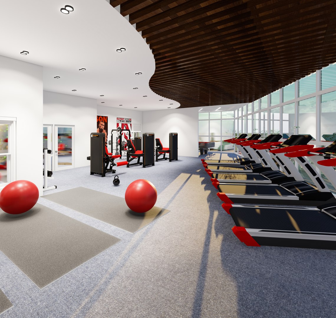 modelo 3d GYM INTERIOR - TurboSquid 2100090