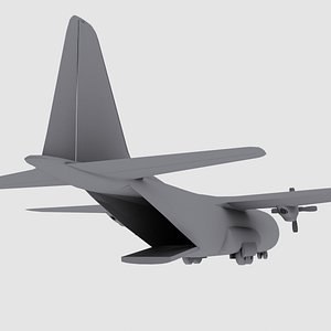 C-130 Hercules US Army Transport Aircraft Game Model