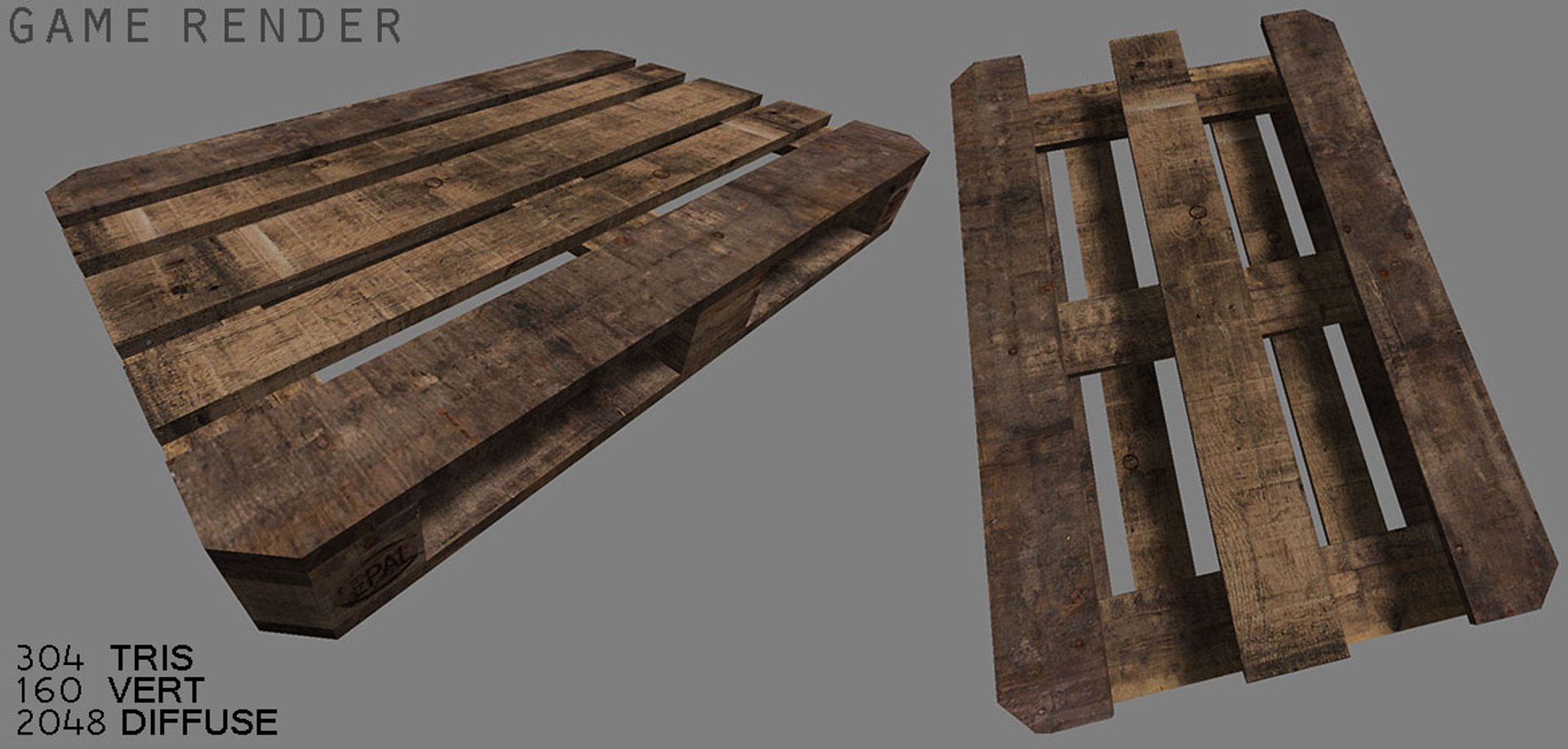 free wooden pallet 3d model https://p.turbosquid.com/ts-thumb/S9/bGyB1c/HGjw05s6/palette_euro_preview/jpg/1367472707/1920x1080/fit_q87/331502b0aa8f5d5274a9a129f3f04a29153c20b5/palette_euro_preview.jpg