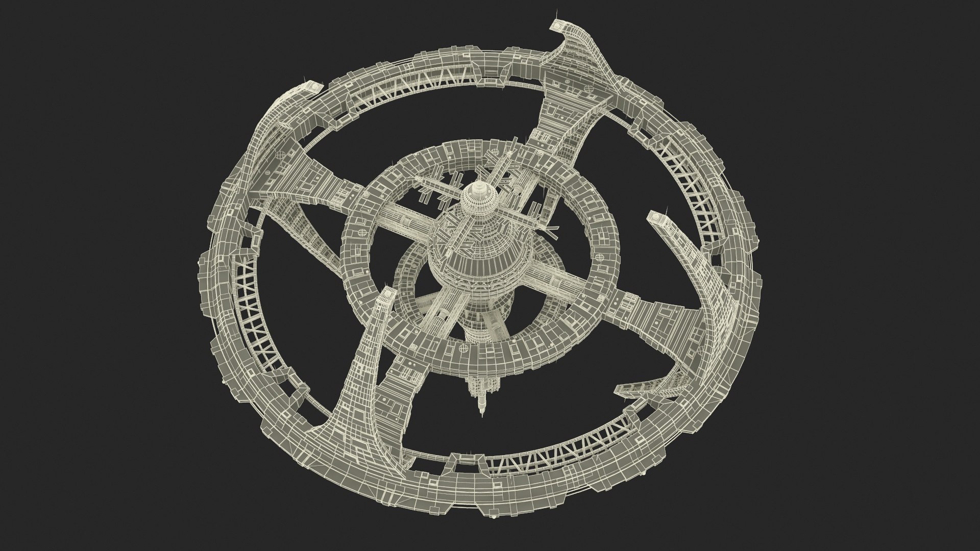 3D Futuristic Space Station Model - TurboSquid 2212170