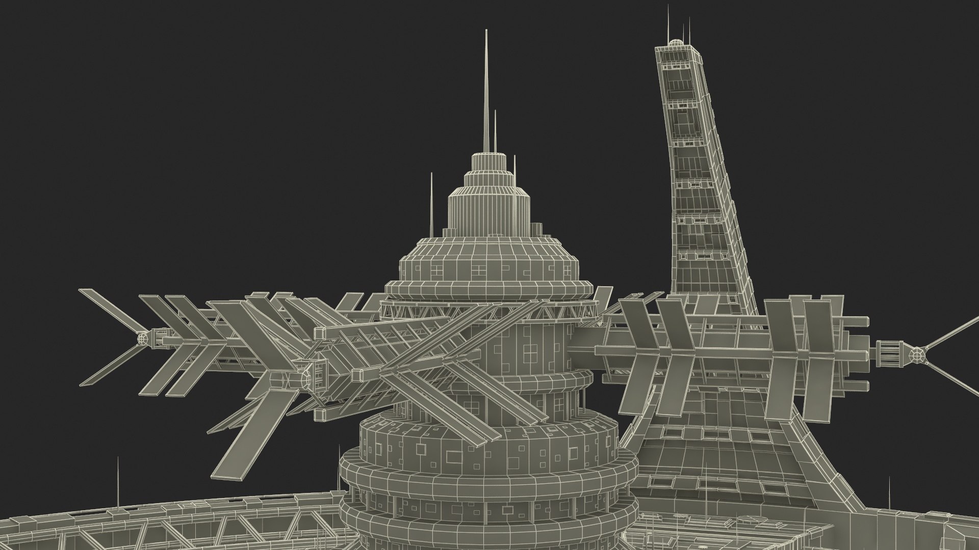 3D Futuristic Space Station Model - TurboSquid 2212170
