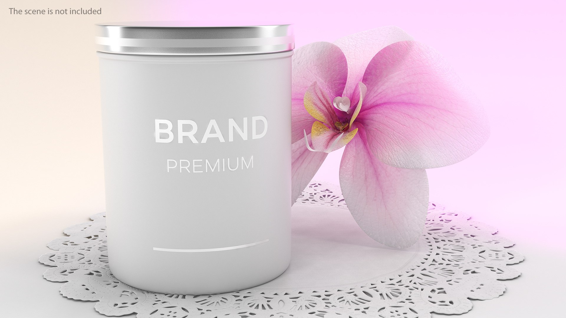 White Cosmetic Jar 3D model preview