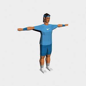 3D tennis player