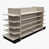 Store Shelving Double Sided Unit With End Cap Unit