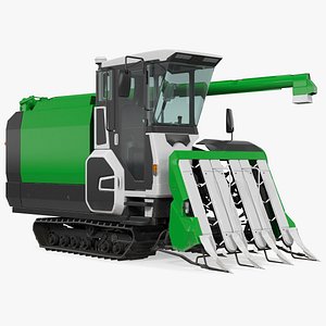 Rice Combine Harvester Rigged
