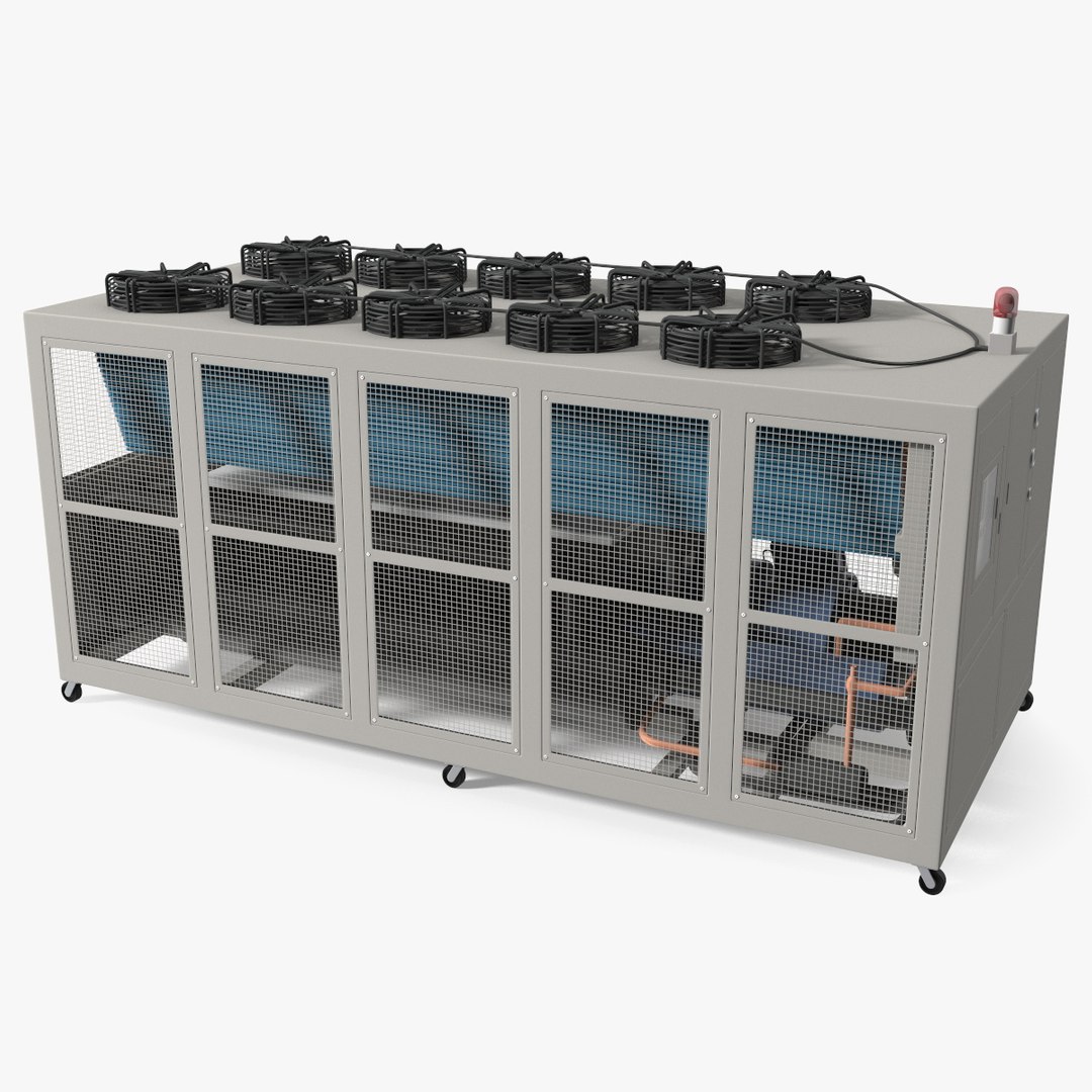 Industrial Air Conditioning Unit 3D model preview