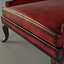 Sillón orejero vintage de cuero con tapizado en rojo envejecido