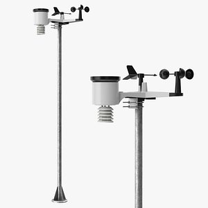 Wi-Fi Enabled Weather Monitoring Pole 3D model