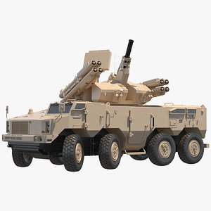 Type 625E Weapon Control System Sand Colored Rigged for Cinema 4D