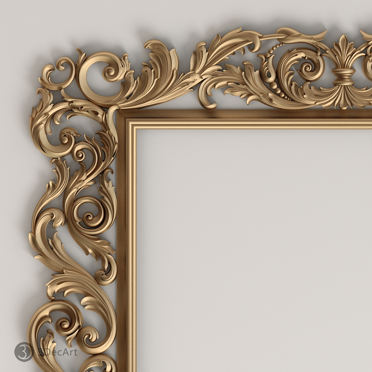decorative frame baroque style 3d max