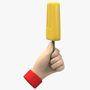 Hand Holding Ice Cream 3D model