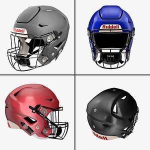 3D riddell speedflex black helmets model - TurboSquid 1497025