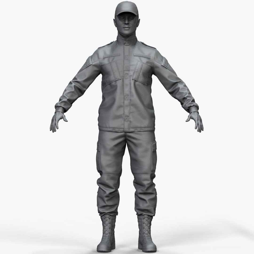 acu陆军作战服3d模型