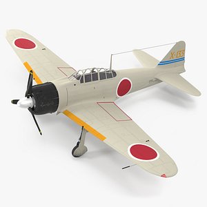 3D Mitsubishi A6M Zero Zeke model