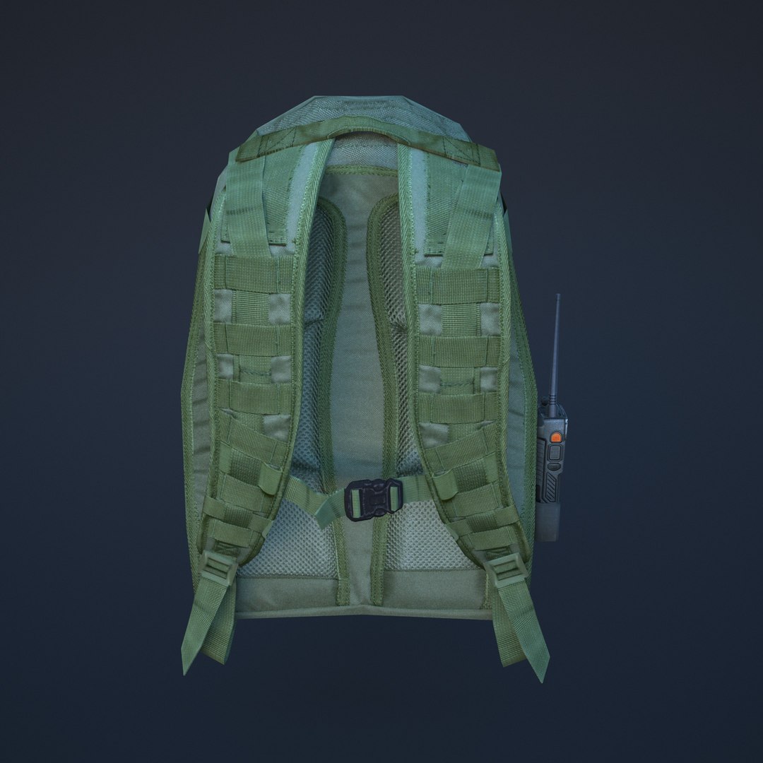 3d military backpack model