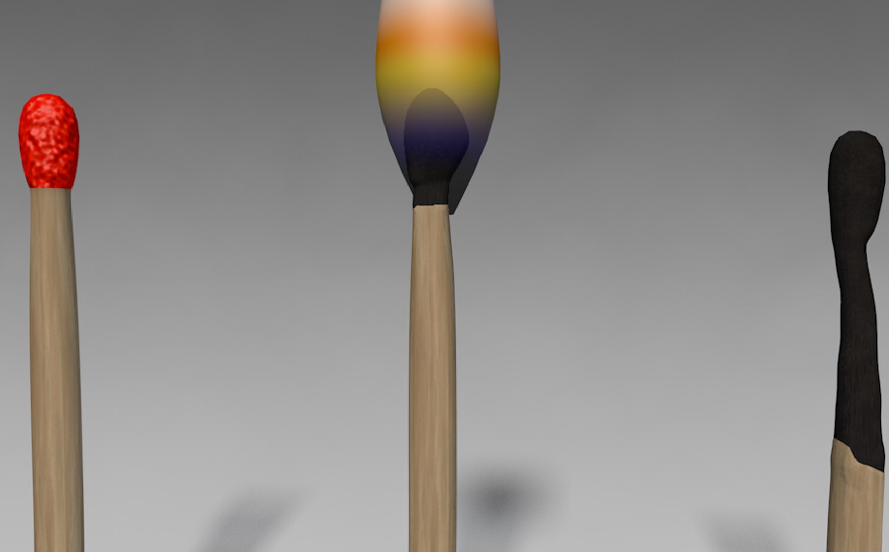 3d Match Stick Model