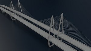 Vladivostock. Russky Bridge 3D model
