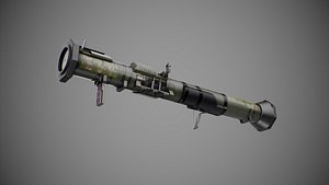 AT4 disposable anti-tank grenade launcher Low-poly 3D model